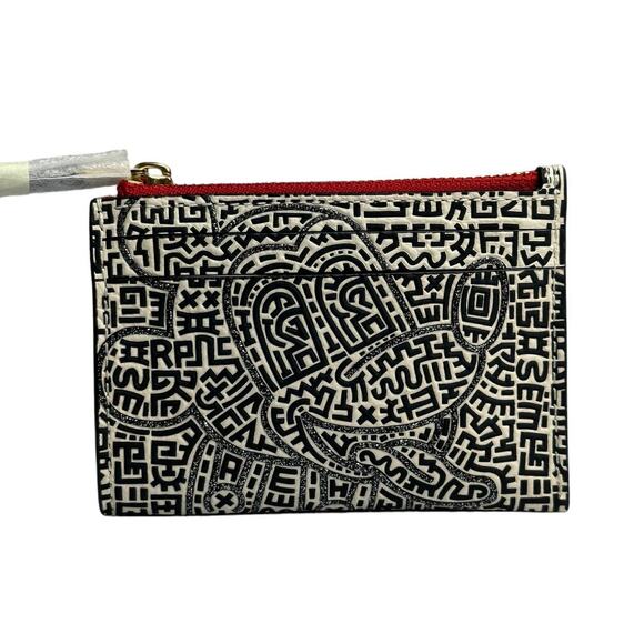 Coach Disney Mickey Mouse X Keith Haring Mini Skinny Id Case - Picture 1 of 6